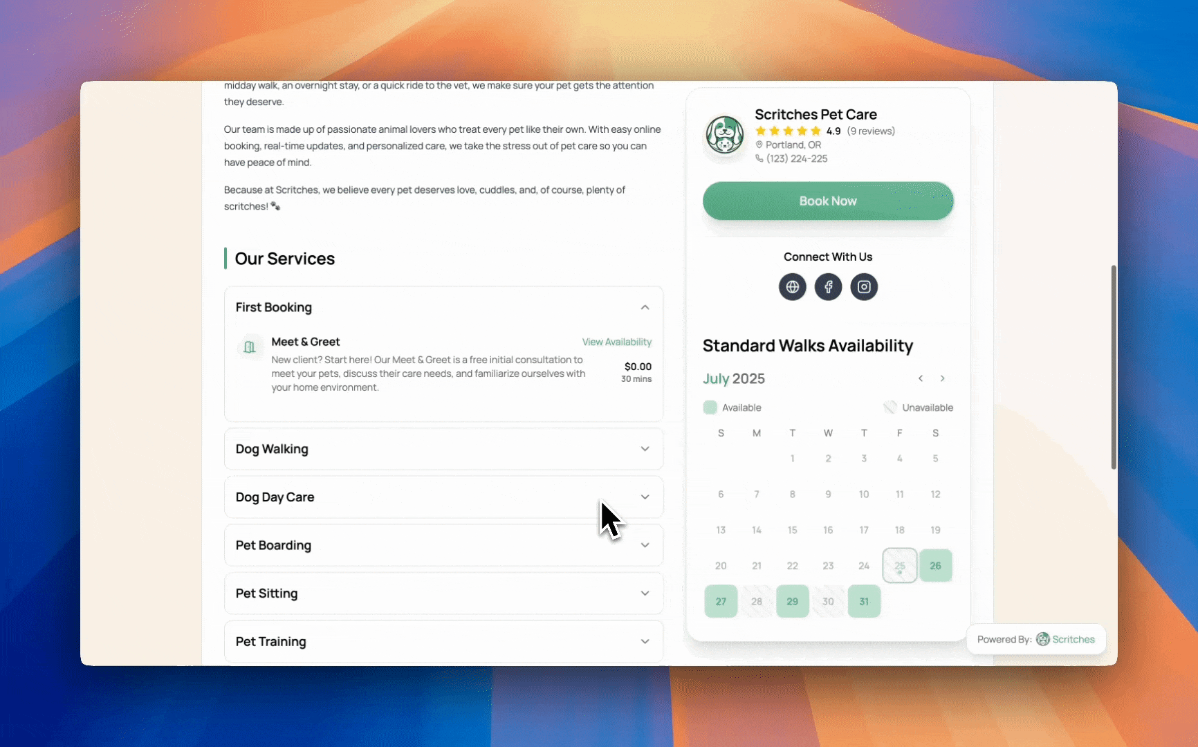 Embed reviews on your booking page through review booster