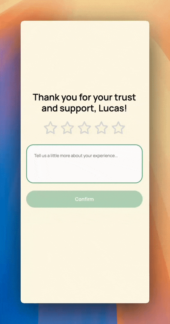 Submitting a review through review booster